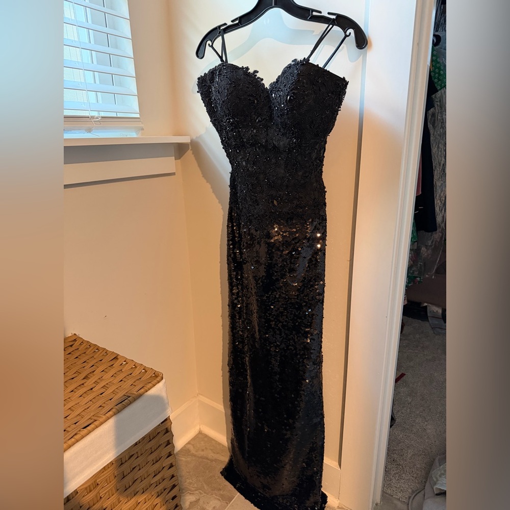 Cinderella Divine Black Sequin Dress